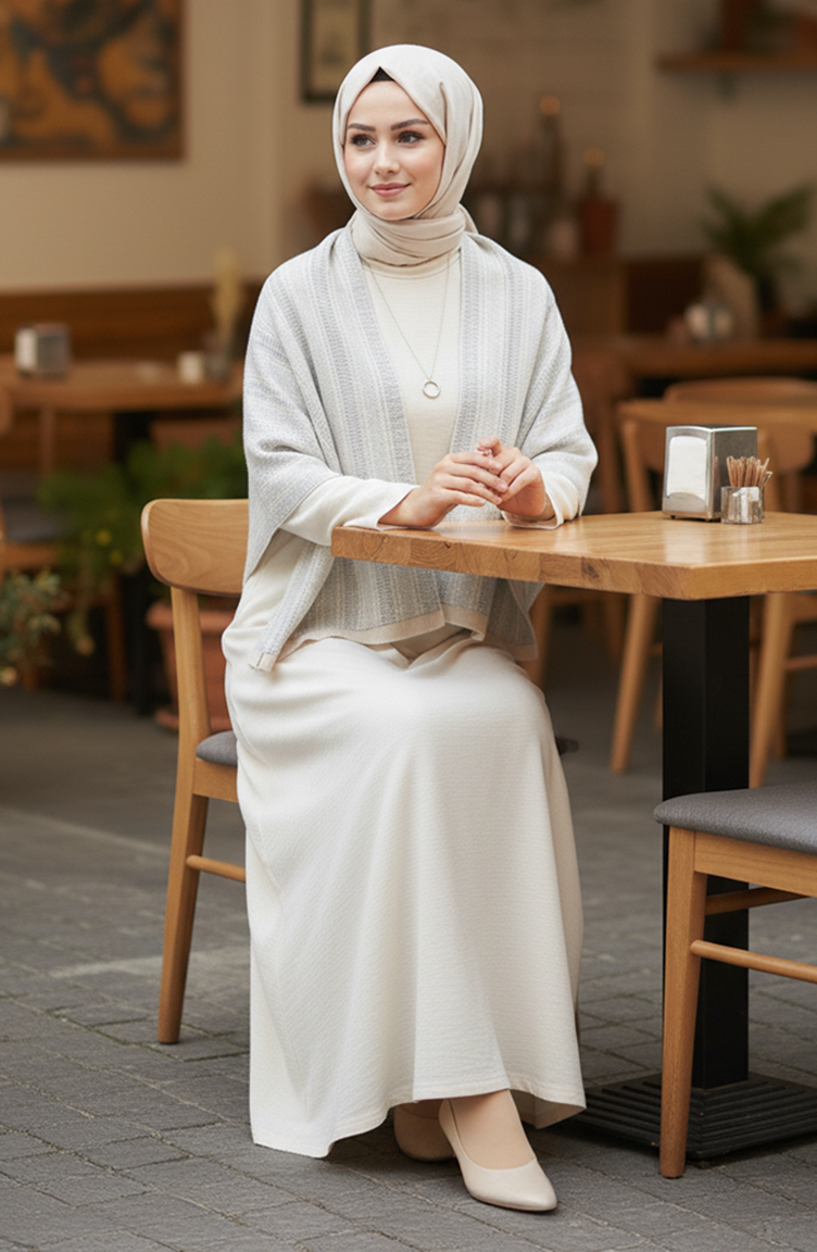 Schulterschal 1096-01 Creme 1096-01