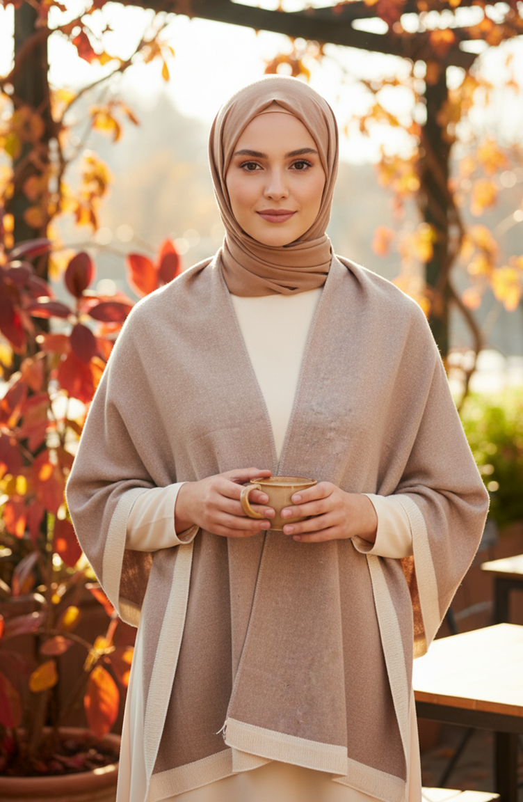 Omuz Şal 1114-01 Vizon