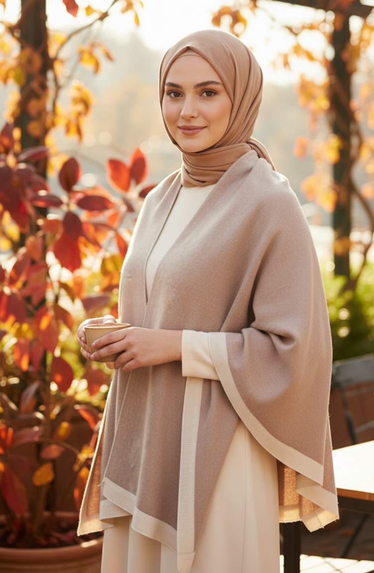 Omuz Şal 1114-01 Vizon