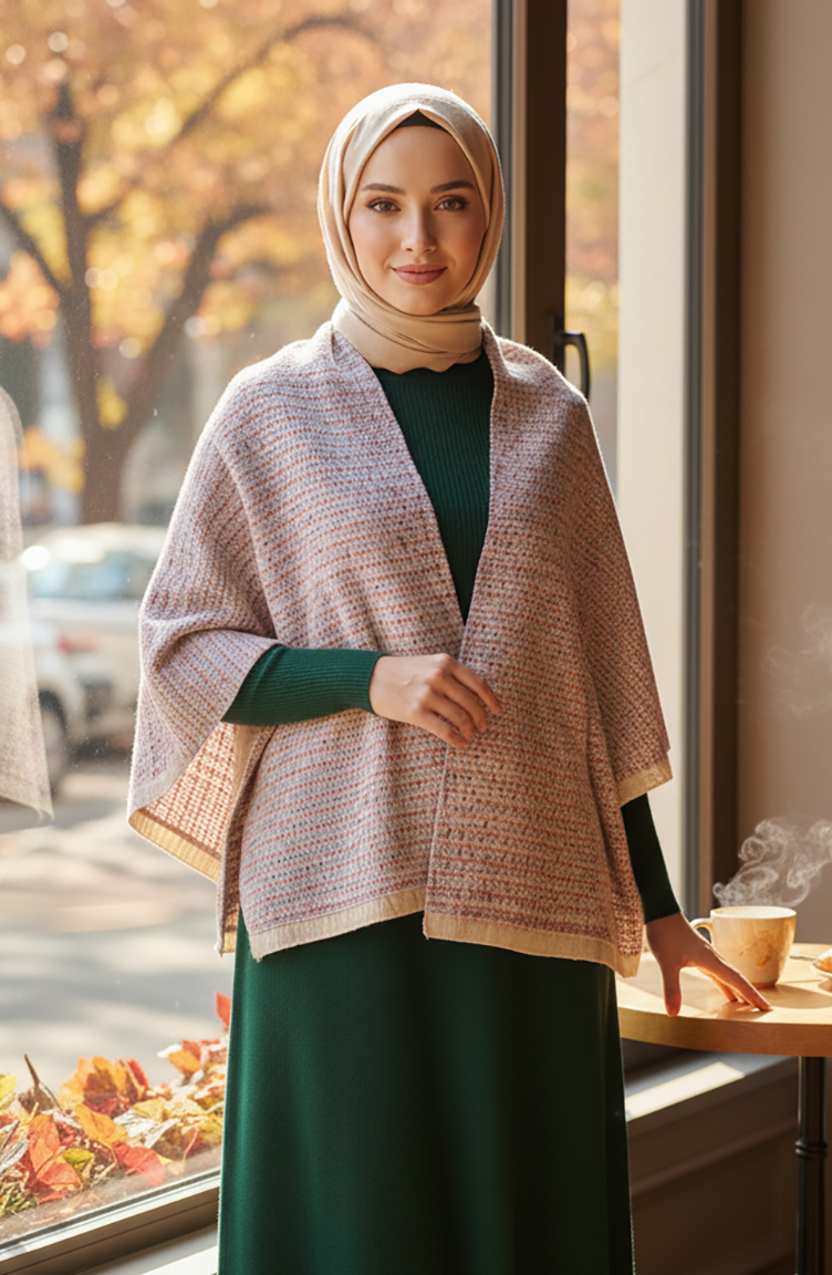 Schoudersjaal 1123-01 Beige 1123-01