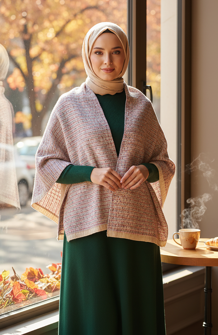 Schoudersjaal 1123-01 Beige 1123-01