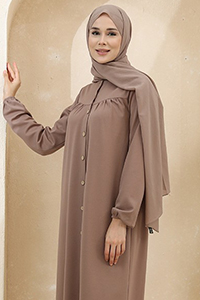 abaya with elasticated sleeves
