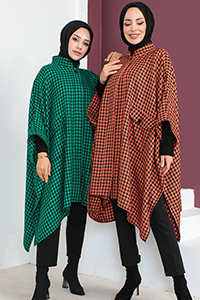 patterned poncho