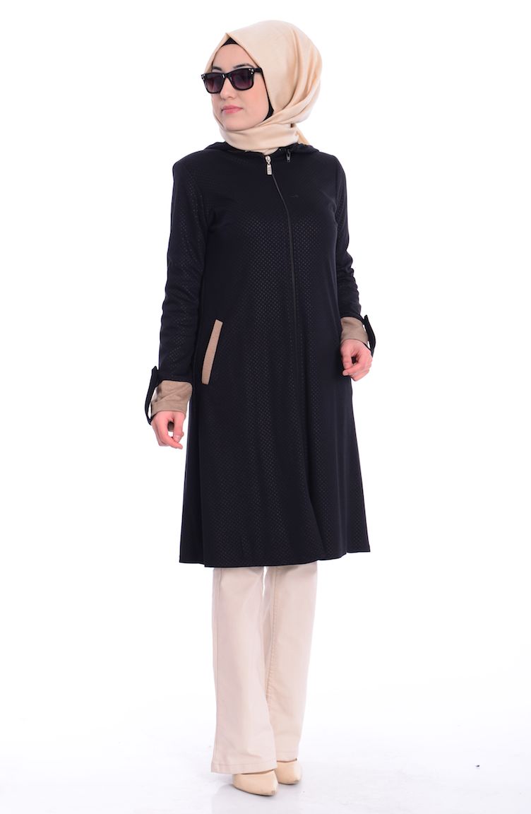 Tesettür Tunik 0802-02 Siyah