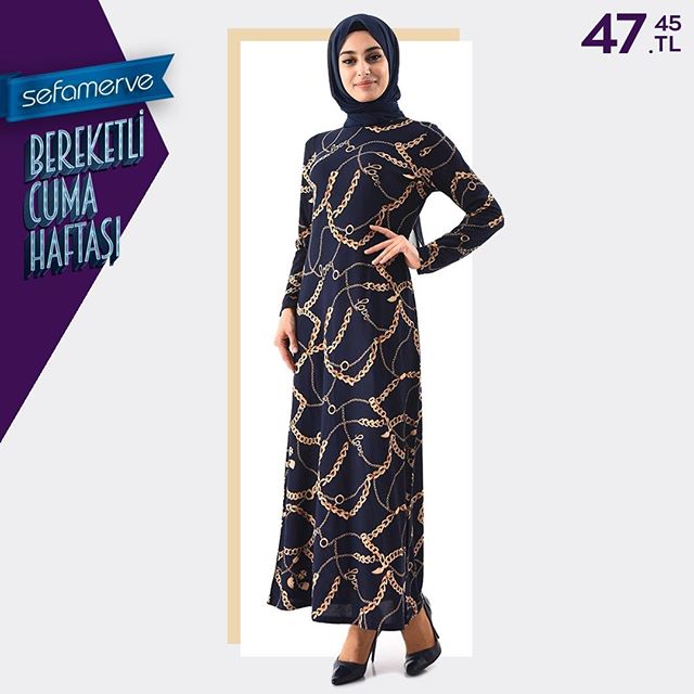 sefamerve tesettur giyim elbise abiye