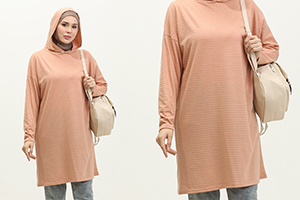 hooded silvery tunic